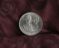 King Bhumibol Adulyadej Rama Ix & Viii Thailand 20 Baht Coin Peace Day 1997 b