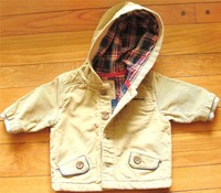 OSHKOSH BOYS HOODED JACKET SIZE 3 MO.GENUINE BABY 100%COTTON CORDUROY EXCELLENT!