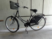 28" Damen Hollandrad schwarz mit Einkaufskorb Fahrrad Damenrad