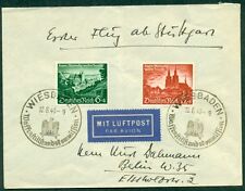 Germany 1940 Peace Treaty Cover W/Semi-Postals Tied By Weisbaden Waffen, Komm.