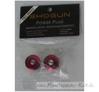 Shogun Power Plugs Lenkerstopfen, Alu, verschraubbar, rot, NEU, NOS, OVP