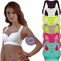 BRA Microfaser BH Bustier Damen Top Push Up Sport-BH mit Bügel 32 34 36 38 Neu