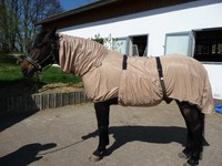 *EKZEMER-FLIEGENDECKE NEU* Beige 155 cm Fullneck