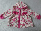 VGUC Girl's 12m Boutique LIMONADA Pink Rose Soft Hoodie Zippered Sweatshirt