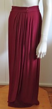 Cue vintage burgundy tunic top & matching long wrap skirt size 10 (Us 6)