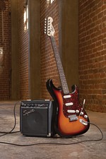 FENDER SQUIER SE SPECIAL BROWN SUNBURST STRAT AMP COMBO KIT STRATOCASTER GUITAR