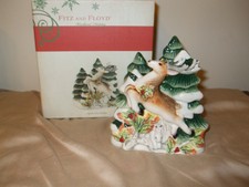 NEW Fitz and Floyd Woodland Holiday Napkin/Card Holder $36