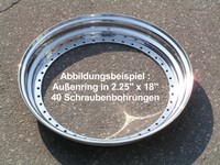 Felgenaußenbett in 2,25" x 18" für 40 Schrauben ( für RH / Artec ) - NEU