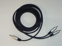 Cable Mountain Adapterkabel 3,5mm-Klinkenstecker auf 2xCinch, 3m (W15-IY1798)