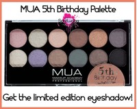 MUA LIDSCHATTEN PALETTE 5TER GEBURTSTAGS SMOKEY EYE BASE NUDE LIMITIERTE AUFLAGE