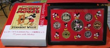 Japan, 2003, Mickey Mouse, special Pf set, with Micky silver medal