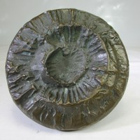 DICKER MASSIV BRONZE TÜRGRIFF STOSSGRIFF 1590gr. BRONZEGUSS TÜRÖFFNER Ø 15cm