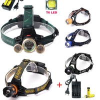 XML3X T6 LED Kopflampe 6000Lm Zoomable LED Stirnlampe Headlight +18650 Akku