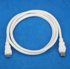 3ft 1M Micro USB Type B male to mini USB B male WHITE Host OTG Adapter Cable