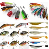 10X Wobbler Kunstköder Angelköder Köder Raubfischen Lure Gummiköder Gummifische