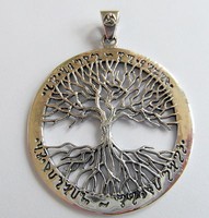 Sterling Silver (925) Wiccan  Tree  Of  Life  Pendant  ( 37 mm )  !!     New  !!