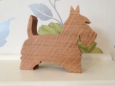 Solid Oak Scottie Dog * Handmade in Yorkshire *