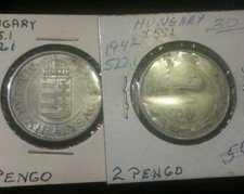 Hungary 2 Pengo, 1943+1942