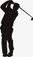 GOLF  Aufkleber 10x6 cm  GOLFSPIELER   STICKER 