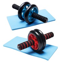 Bauchtrainer Roller AB Wheel Bauchroller Bauchmuskeltrainer + Fitnessmatte Body