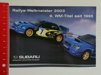 Aufkleber/Sticker: Subaru Rallye Weltmeister 2003 (15061617)