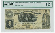 T30 Csa Sweet Potato 1861 Confederate 150 Anniversary $10 Pmg Bank Note55364