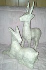 Deer modern decor 2 paper mache Gorgeous vintage inspired words writing