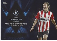 2015-16 TOPPS UEFA CL SHOWCASE Pedigree 5x7 Oversized 7/199 Andres Guardado PSV