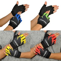 Sport Fahrrad Radfahren Wander Zelten Gel Halbfinger Handschuhe Fingerlos