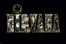 Nirvana Smiley Face And Logo Poster New !