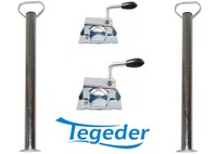 2x Rohrstütze incl Klemmschelle Anhänger Ø48 600mm lang