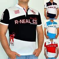 R-NEAL Herren Poloshirt Kurzarm Polo T-Shirt Hemd Shirt Clubwear 6686