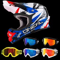 O'Neal 3series Shocker blau Helm Crosshelm MX Motocross Cross HP7 Brille DH
