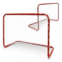 Kicker Tore für Kinder 2 Stück Set rot Fußballtore Garten Fußball Tor mini