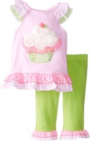NEW Baby Girls "PINK & LIME SWEET CUPCAKE POUF" Size 12M Top Pant NWT Birthday?