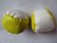 " BALL " Anti-Stress-HANDTRAINER/ Anti-Stress-Ball, fest+hart, gelb-weiß, o.Werb