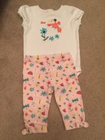 Gymboree RAINFOREST CRAWL Baby Girl Bodysuit & Pants Outfit 18-24 Months