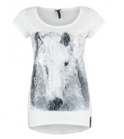 Key Largo Tshirt T-Shirt Damen XL Pailetten Pferd Glitzer Wie Neu Trendy Horse