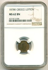 New listing
Greece 1878 K Lepton Ms62 Bn Ngc