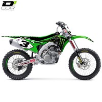 New 2016 KXF 450 09-11 D'Cor Visuals Team Monster Energy Graphics Kit WHT B/G
