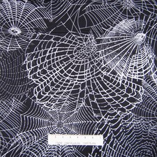 Halloween Fabric - Spooktacular Spider Web Black - Benartex Kanvas Studio YARD