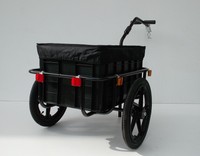 Fahrradanhänger Anhänger Handwagen 70 Liter, 60 kg Zul. Anhängerkupplung Fahrrad