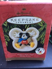 VINTAGE HALLMARK CHRISTMAS ORNAMENTS 1997 MICKEY'S SNOW ANGEL