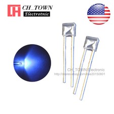 100pcs 2x3x4mm Water Clear Purple Light Rectangle Rectangular Square LED Diodes