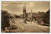 AK Freiburg im Breisgau - Kaiserbrücke mit Johanneskirche / Feldpost 1915
