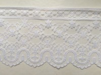 Zarte Spitze mit wunderschönem Muster,Band,Hochzeit,Taufe,Borte,Weiß,10cm,lfm