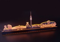 alenioLights BVB Skyline Borussia Dortmund 50x19cm Bundesliga Fußball LED Lampen