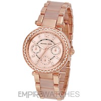 *NEW* MICHAEL KORS LADIES MINI PARKER ROSE GOLD BLUSH WATCH - MK6110 - RRP £259