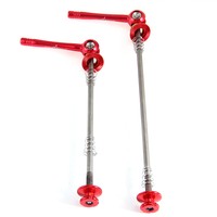 1 Paar Schnellspannachse Fahrrad Sicherheit Schnellspanner Skewer Set Kit Rot
