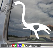 Loch Ness Monster Heart Love Nessie Plesiosaur Window Vinyl Decal Sticker 01049